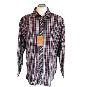 Ben Sherman Camden Fashion Tailored Fit Button Up Shirt in Plaid (NWT)